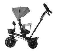 Tricycle Bébé Kinderkraft 5 en 1 SPINSTEP, De 9 Mois à 5 Ans, Siège Pivotant 360°, Cabine UPF50+, Roues PU Tout-Terrain, Gris