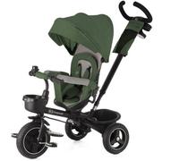 Tricycle Bébé Kinderkraft 5 en 1 SPINSTEP, De 9 Mois à 5 Ans, Siège Pivotant 360°, Cabine UPF50+, Roues PU Tout-Terrain, Vert