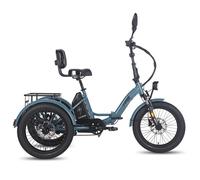 Tricycle cargo électrique Fafrees F20 Mate, batterie amovible 48 V 23,45 Ah, pliable, bleu
