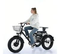 Tricycle Cargo électrique Robuste pour Adultes, idéal pour Les trajets Domicile-Travail et Les Voyages.