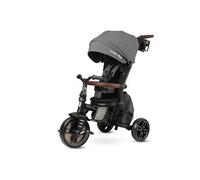 QPlay Tricycle 8 en 1 Bébé Trike de 9 Mois à 25 kg, Draisienne Évolutif, Velo Poussette, Trike Bebe, Facile À Plier, Pliable, Capote dépliable avec Pare-Soleil, Siège Réversible, Rangement, Gris