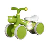 Tricycle Draisiennes for Enfants de 1 à 3 Ans, vélo à 4 Roues avec Panier Avant, idéal comme Cadeau de Premier Anniversaire for Tout-Petits draisienne(Groen,with Music Lights)