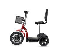 Tricycle électrique 500W pour mobilité réduite 500 W, autononie du 40 km Km, roue du 14 , coleur Rouge