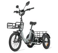 Tricycle électrique CYSUM AG1 Pro, vélo électrique à trois roues avec assistance au pédalage, vélo cargo électrique 16 pouces et batterie 48V 20Ah de grande capacité AG1 Pro