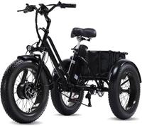Tricycle Électrique Etrike pour Adultes, 20" X 4.0", Pliable, Pneus Larges, 3 Roues, Vitesse Maximale 20 Km/H, avec Grand Panier Et Batterie Amovible 48 V 15 Ah. B,20in