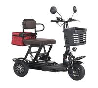 Tricycle Électrique Ménager Petit Mini Hommes Et Femmes Personnes Âgées Pliant Léger Personnes Âgées Promenade Voiture À Batterie Au Lithium Black,25A
