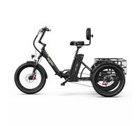 Tricycle Électrique ONESPORT OT30 PRO - Moteur 500W Batterie 48V18AH Pneus De 20 Pouces Freins à Disque - Noir