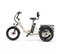 Tricycle Électrique Onesport OT30 Pro - Ultra Stable, Forte Charge & Grande Autonomie, Beige