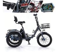 Tricycle électrique Pliable générique pour Adulte, pneus Larges de 20 Pouces pour Les trajets Domicile-Travail