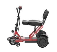 Tricycle Électrique Pliable, Nouveau Modèle, Scooter pour Personnes Âgées, Petite Voiture Électrique Domestique, Mini Voiture À Batterie, Suspension À Quatre Roues, Moteur 350 W Red,20A