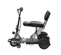 Tricycle Électrique Pliable, Nouveau Modèle, Scooter pour Personnes Âgées, Petite Voiture Électrique Domestique, Mini Voiture À Batterie, Suspension À Quatre Roues, Moteur 350 W Silver,20A