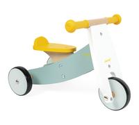 Janod - Tricycle en Bois Personnalisable - Assise 23cm de Haut - Porteur en Bois - Dès 12 Mois