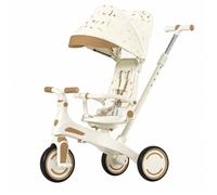 Tricycle enfant 5 en 1 transformable en draisienne avec siège rotatif et auvent pour enfants 1-5 ans blanc