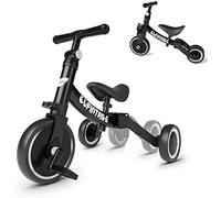 Tricycle Enfant - Besrey - 5 En 1 - Noir - 3 Roues - Évolutif 1-4 Ans