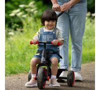 TP Toys Tricycle Évolutif 2-en-1 Rouge - Dès 24 Mois - Siège Réglable, Poignée Parent Amovible, Ceinture 3 Points - Tricycle d’Apprentissage Enfant - Charge Max 23 kg