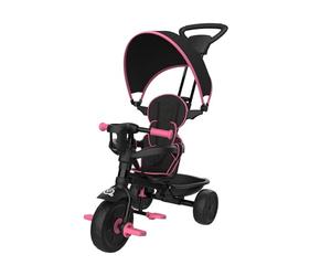 Tricycle enfant évolutif 4 en 1 rose DELUXE