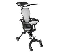 Tricycle Enfant Évolutif avec Siège Réversible, Tricycle Bébé avec Poignée de Poussée Réglable, Vélo Bébé Tout-Petit, Vélo de Marche, Siège Réversible, 30 * 55 * 86,5 cm - Gris + Noir