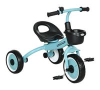 AIYAPLAY Tricycle enfant – sonnette, panier, selle réglable avec dossier – 2–5 ans bleu