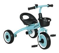 AIYAPLAY Tricycle enfant – sonnette, panier, selle réglable avec dossier – 2–5 ans bleu