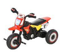 Tricycle enfants moto cross - HOMCOM - effets musicaux et LED coffre de rangement jouet pour garçons filles - PP - rouge