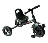 Tricycle enfants multi-équipé garde-boue sonnette pédales antidérapantes siège réglable 2 positions avec dossier Noir G