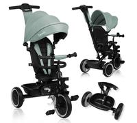 Lionelo Tricycle évolutif Berry – Poussette réglable, siège réversible, sac, jusqu'à 25 kg – Vert