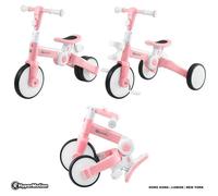 Tricycle évolutif 5 en 1 - HYPERMOTION - Tobi Rocket - Pédales amovibles - Barre de poussée réglable - Rose