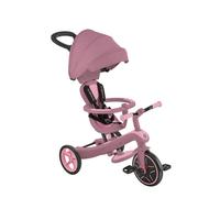 Globber - Explorer 4 EN1 ECO - Tricycle évolutif 100% Plastique recyclé, De 10 Mois à 5 Ans, Rose Framboise