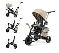 Tricycle Évolutif Kinderkraft Easytwist 5 En 1 Avec Siège Rotatif 360°, Roues Pu Increvables Et Capote Upf50+ Beige TU