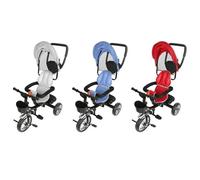 Tricycle évolutif multifonctionnel pour enfant - Gris - 3 roues - Pneus en caoutchouc