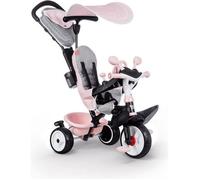 Smoby - Tricycle Baby Driver Plus Rose - Vélo Evolutif Enfant Dès 10 Mois - Roues Silencieuses - Frein de Parking - 741501