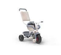 Smoby Tricycle Be Fun Confort Bleu – Vélo enfant dès 10 mois, évolutif, canne parentale