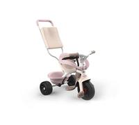 Smoby - Tricycle Be Fun Confort Rose - Vélo Enfant Dès 10 Mois - Evolutif - Canne Parentale avec Sacoche - Arceau de Sécurité - 740417