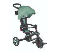 Globber - Tricycle Explorer 4 en 1 - Tricycle Pliable et évolutif en draisienne pour Les Tout-Petits de 10 Mois à 5 Ans - Olive