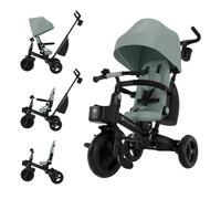 Tricycle Kinderkraft AVEO 2 PLUS évolutif 6 en 1 siège pivotant 360° inclinable avec position allongée Air Gris