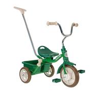 Tricycle métal avec canne et benne vert TU