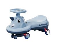 Tricycle Montez sur Une Voiture Wiggle for garçons et Filles, Roues Clignotantes, for Enfants de 3 Ans et Plus, Jouets d'intérieur et d'extérieur draisienne(Blauw)