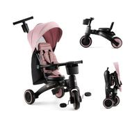 Tricycle Multifonctionnel 5 en 1 - KINDERKRAFT - JAZZ 2 - Pliage Compact - Siège Pivotant 360° - Rose