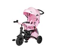 Tricycle Pour Enfant 12 mois à 5 ans (25 kg), Poussette Habillage Pluie, Roues Pompées, Siège Pivotant, Pliante | Tobi Velar Rose