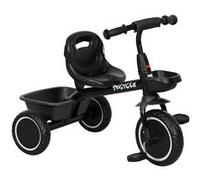 Tricycle pour enfant évolutif avec siège réglable - pédales - 2 paniers - ceinture - pour enfant de 2 à 5 ans - noir G