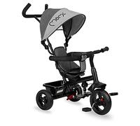 Tricycle pour Enfants MoMi Iris 5 en 1 avec Fonction Poussette, pour Les Enfants de 9 Mois à 5 Ans, siège 360° avec Harnais de sécurité à 3 Points, Repose-Pieds, Pare-Soleil