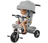 Tricycle pour enfants Tricycle Bébé Siège tournant Vélo Bébé Poussette dès 1 an gris