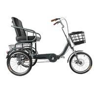 Tricycle pour personnes âgées pour l'exercice et les voyages,siège en éponge,tricycle cruiser pour personnes âgées,frein à disque sur roue avant et fourche avant à amortisseur,vélos pliants 3 roues