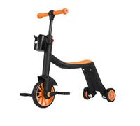 Tricycle pour Polyvalent 3 en 1 avec Barre de poussée et Conception | Mélange sûr de draisienne et de scooter pour les actifs, véhicule d'extérieur pratique avec une grande stabilité, par