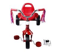 Tricycle pour Tout-Petit Rouge Pliable, Tricycle pour Enfants avec siège réglable en 3 Positions, Tricycle en Acier pour Enfants avec boîte de Rangement Rabattable, adapté aux