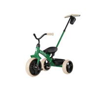 Tricycle 2 en 1 pour enfants de 2 à 6 ans avec poignées réglables et amovibles, vélo de poussée avec panier de rangement pour jouets pour garçons et filles (vert)