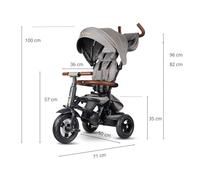 Tricycle Qplay Rito Deluxe Caoutchouc Gris Marron G