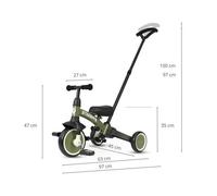 Tricycle Qplay Stager 3-en-1 Vert Vert