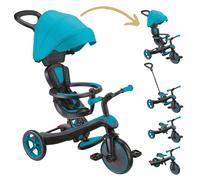 Globber - Tricycle Explorer 4 en 1 - Tricycle évolutif et draisienne pour Les Tout-Petits de 10 Mois à 5 Ans - Version 2 - Bleu Turquoise