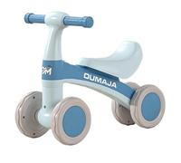 Tricycle Vélo d'équilibre for Tout-Petits, garçons et Filles de 1 à 3 Ans, Jouet for bébé avec siège Souple, 4 Roues sans pédales draisienne(Blauw,Music)